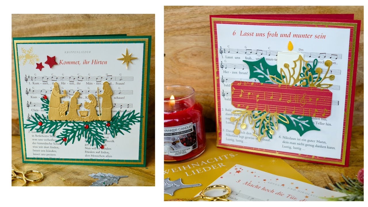 Festliche DIY Weihnachtskarten ganz einfach / Weihnachtslieder  /Nacht der Wunder / Stampin' Up!