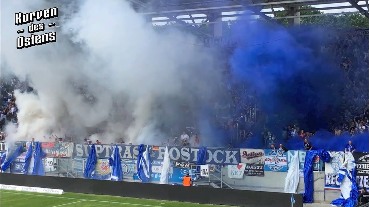 Chemnitzer FC 1:1 FC Hansa Rostock 12.05.2018 | Choreos, Pyroshows & Support