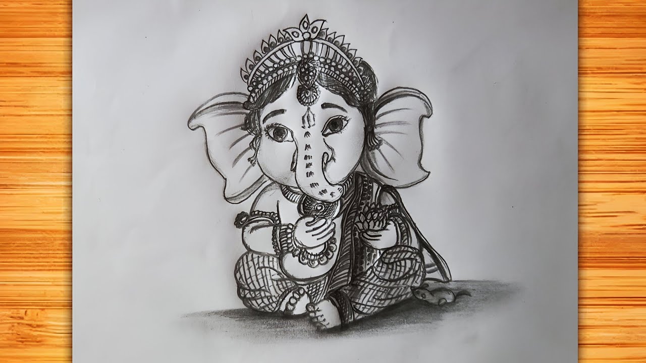 How to draw Ganpati Ganesh | Ganesh Chaturthi Drawing | Easy Pencil Drawing
