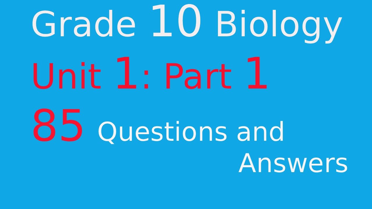 Grade 10 Biology Unit 1 Part 1| Subfields of Biology Questions and Answers | Easy Explained Tutorial