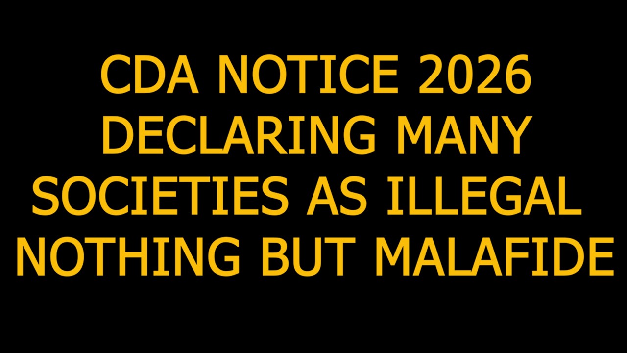 CDA NOTICE TO ILLEGAL SOCIETIES 2026
