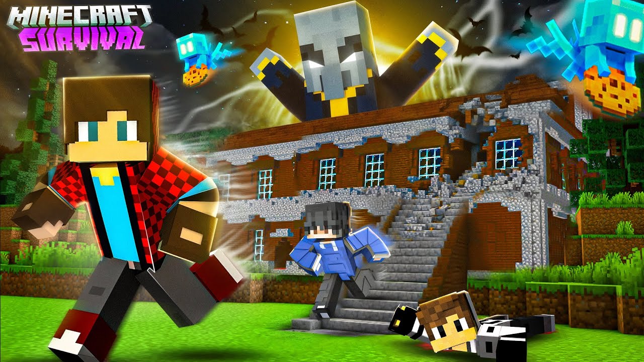 We DESTROYED the Entire Mansion in Minecraft Survival (Ep.3)