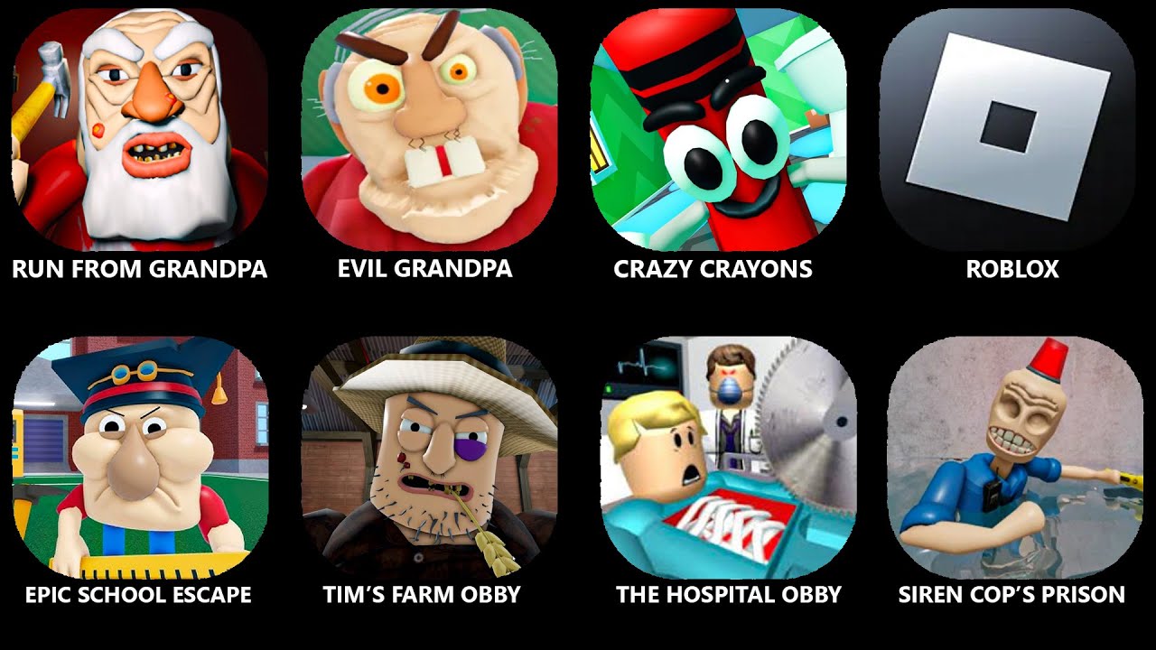 ROBLOX RUN FROM GRANDPA! (SCARY OBBY),TIM'S FARM OBBY!,CRAZY CRAYONS!,EPIC SCHOOL RUN (Obby)#roblox