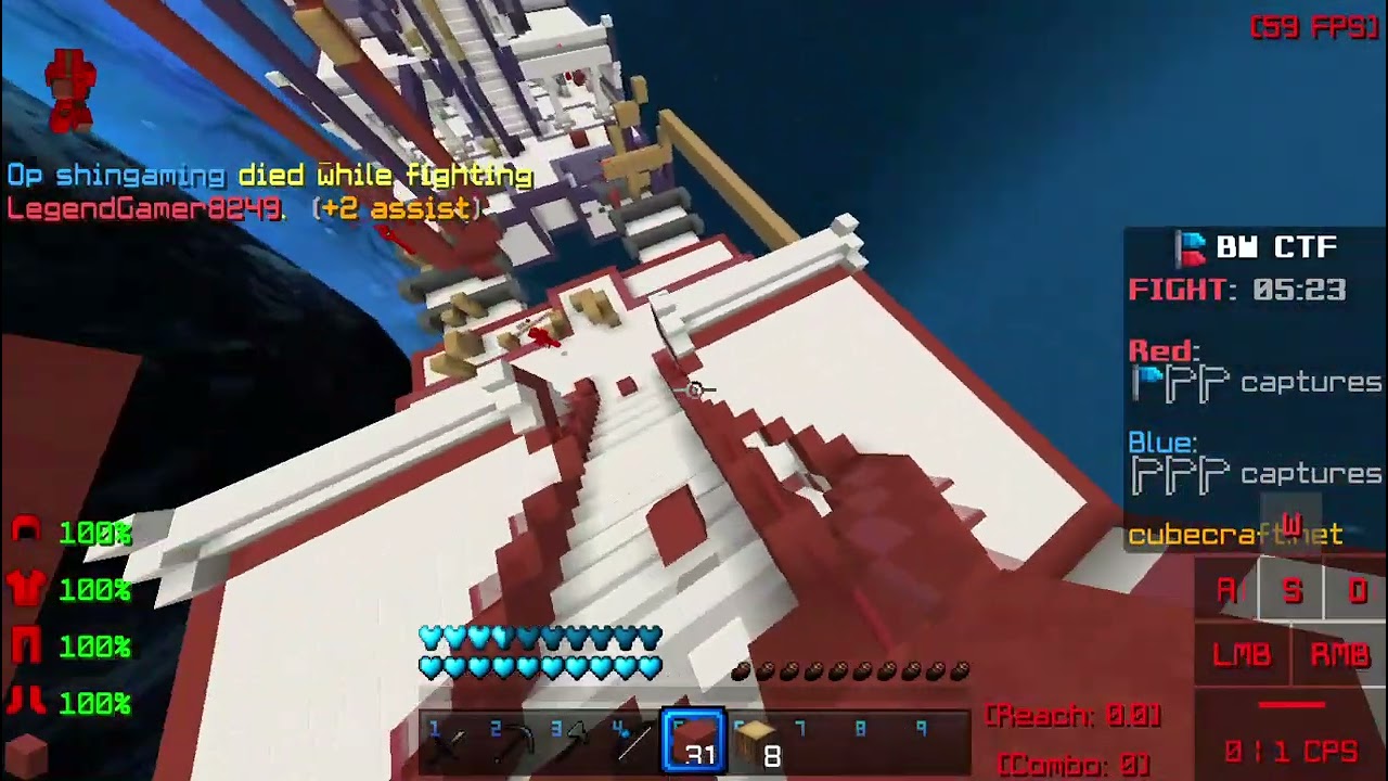 Cubecraft BlockWars Capture The Flag (CTF Gameplay)