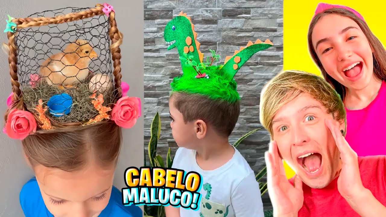 OS MELHORES CABELOS MALUCOS do DIA do CABELO MALUCO na ESCOLA! *Muito Engraçado