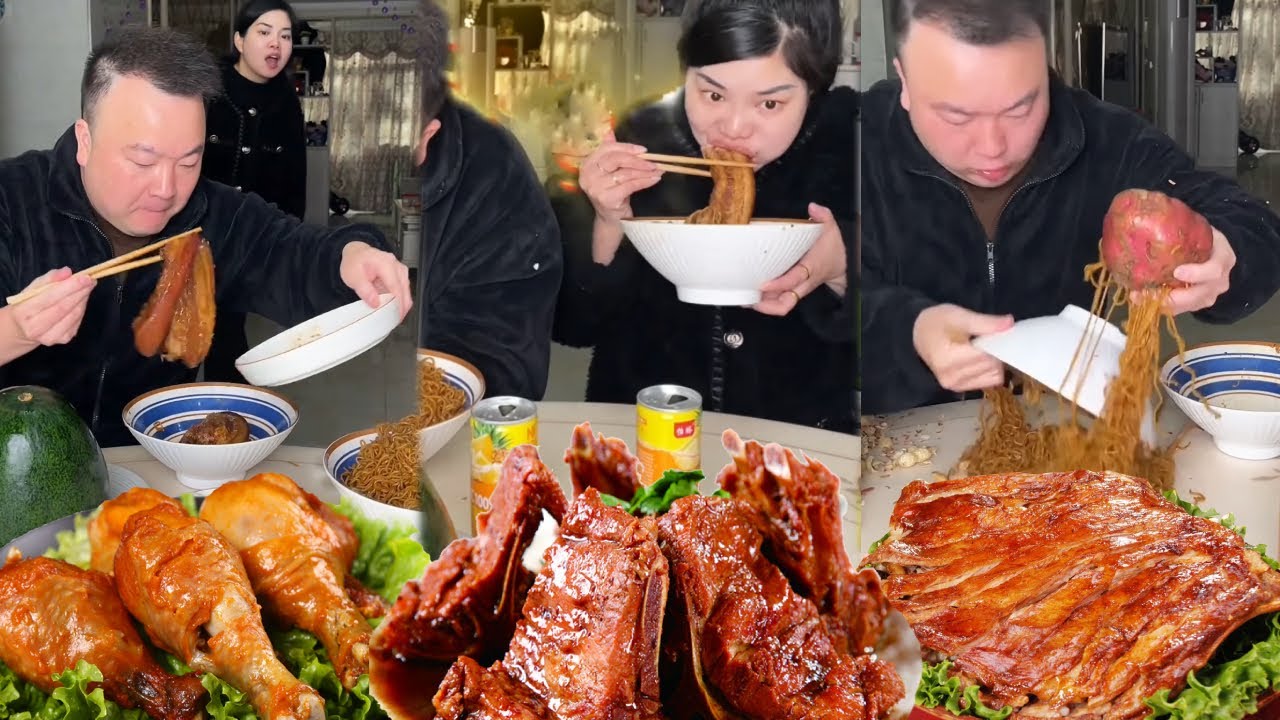 My selfish husband wanted to eat all the braised pork himself, but I ended up eating it all.