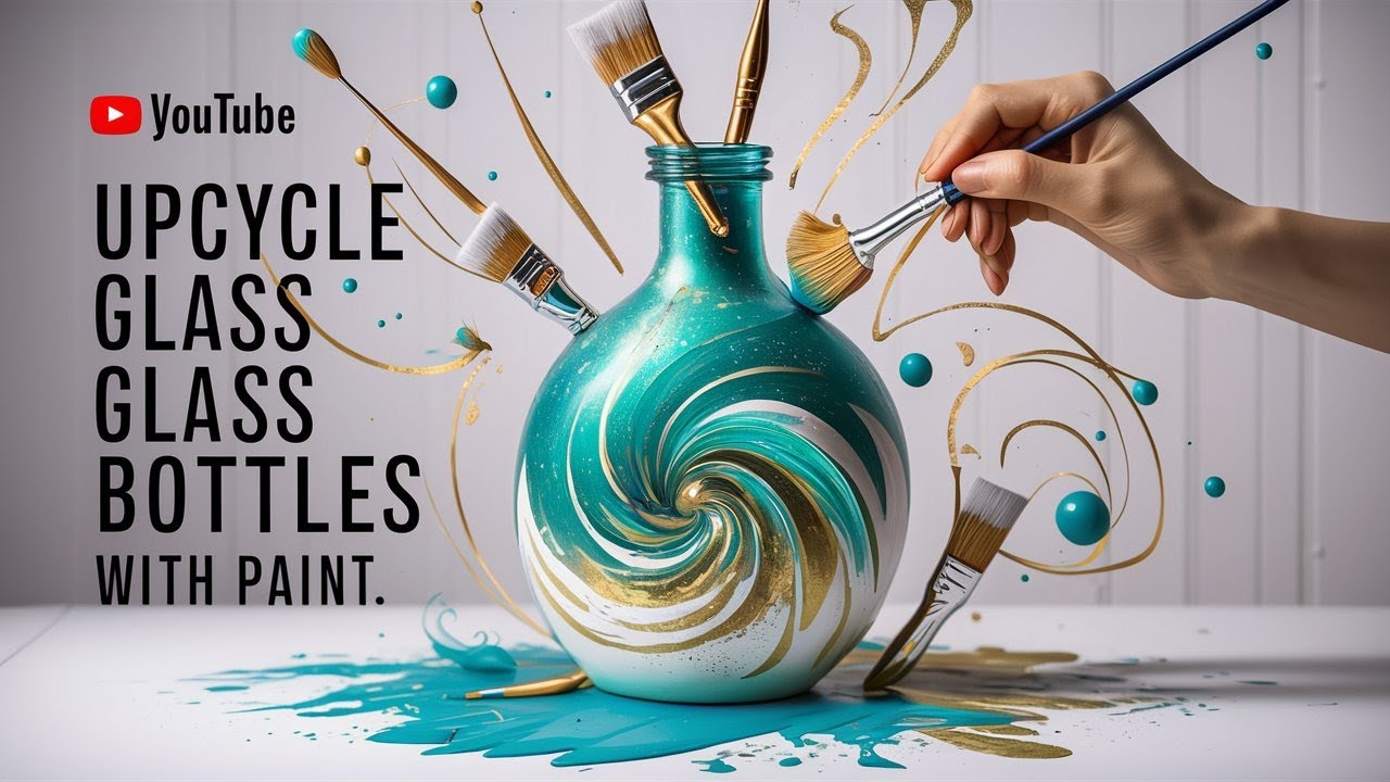 Upcycle Glass Bottles with Paint: Beginner-Friendly DIY Projects #diy