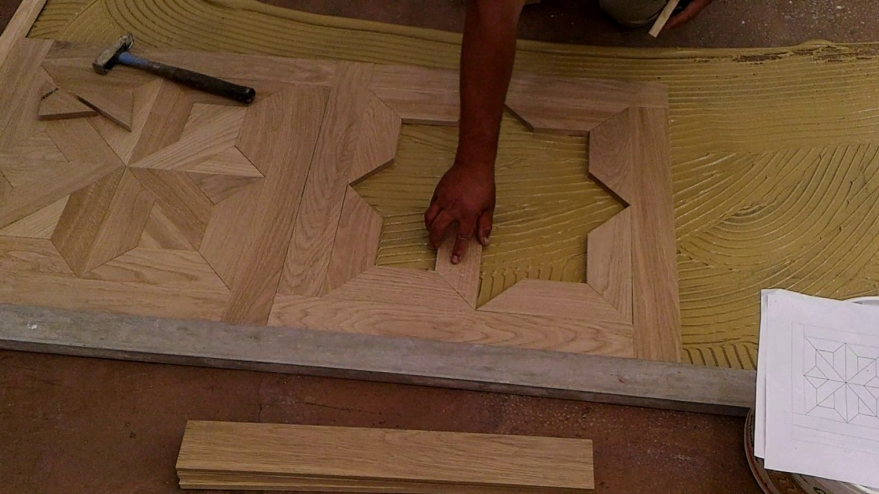 Posa in Opera parquet artistico in Rovere Slavonia - 100% fatto a mano.