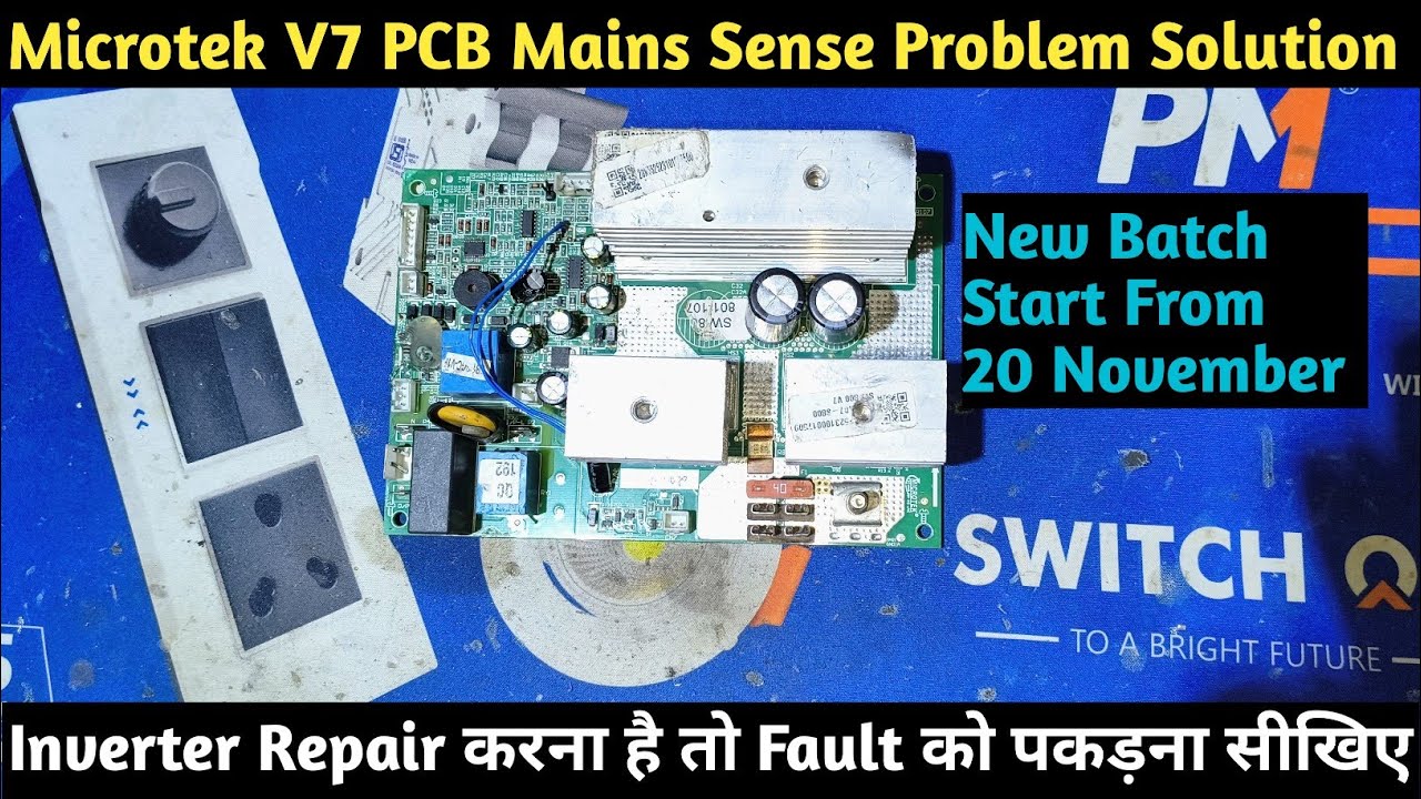 Microtek V7 PCB Mains Sense Problem || Dushyant Electronics 