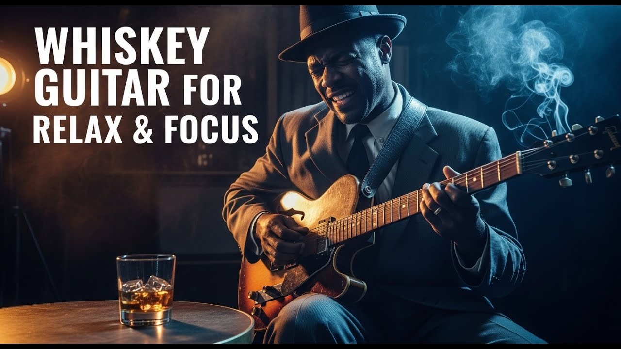Midnight Calm Blues Live 24/7 | Whiskey Guitar for Relax & Focus