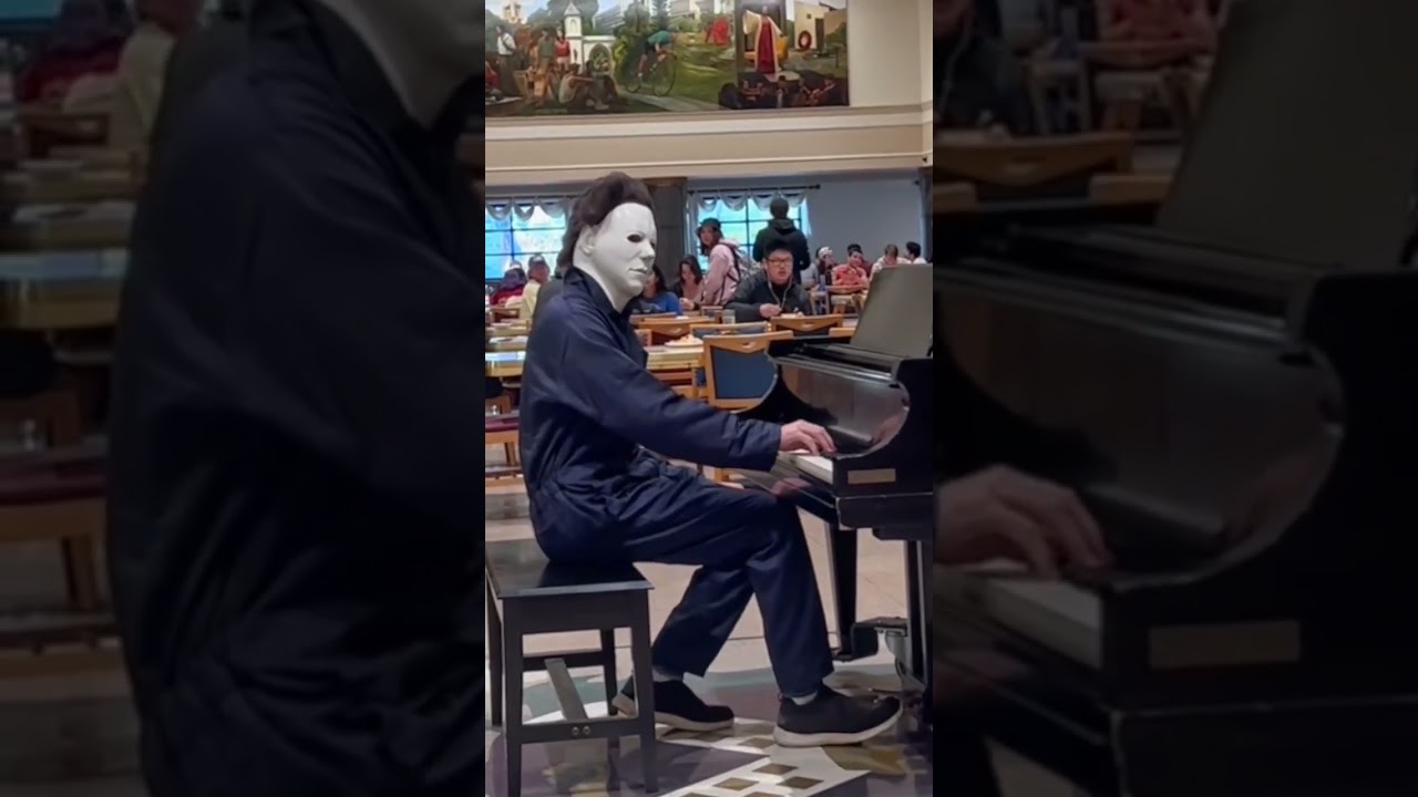 Micheal Myers plays piano