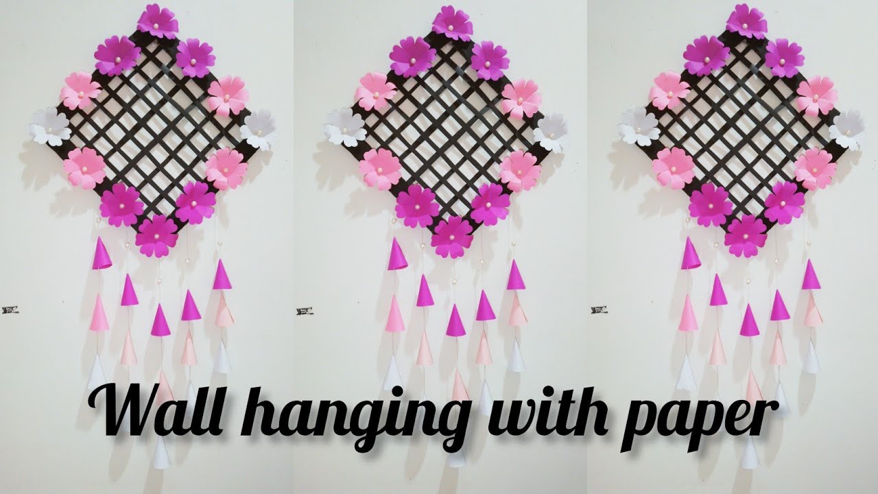 Easy and quick wall hanging ideas ❤🦋 with paper//wall hanging craft ideas#papercraft #youtube#craft