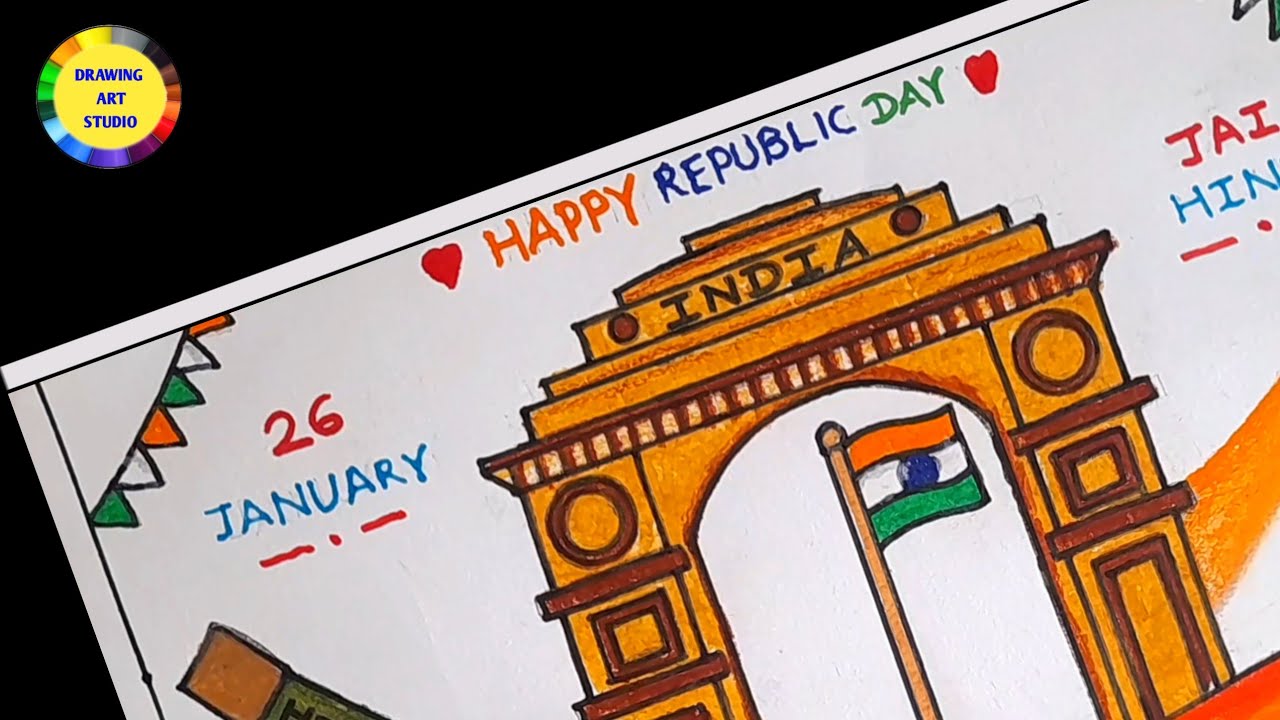 #republicday Republic Day Drawing | 26 January Drawing | 26 January Republic Day Drawing 