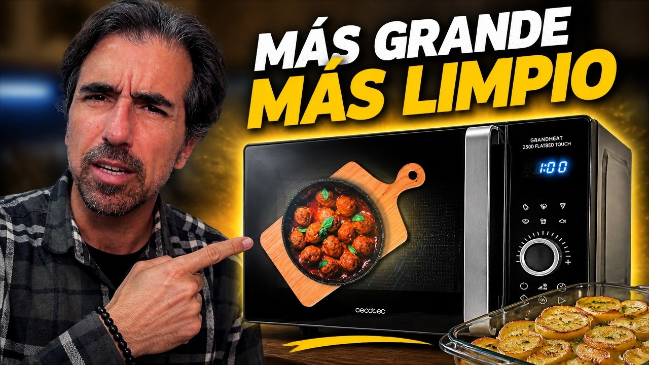 💥Microondas SIN PLATO Cecotec GrandHeat 2500: más grande y más limpio ¿Vale la pena?