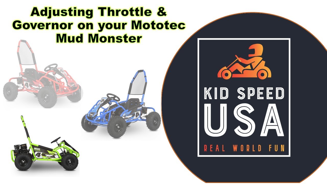 Adjusting Throttle Cable and Setting Governor - Mototec Mud Monster 98cc Gas Go Kart