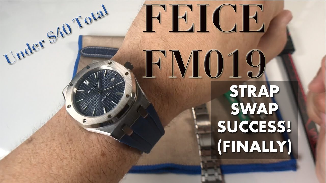 FEICE FM019 Strap Swap Success! | Upgrading & Changing the Bracelet to a Rubber or Leather Strap