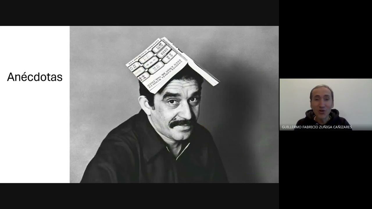 Videoconferencia del curso Gabriel García Márquez, con el profesor Guillermo Zúñiga.