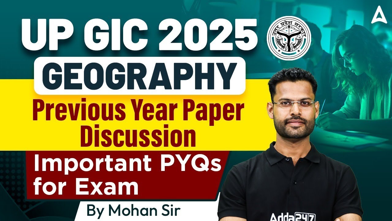 GIC Lecturer Geography Classes 2025 | GIC Geography Previous Year Question Paper | By Mohan Sir