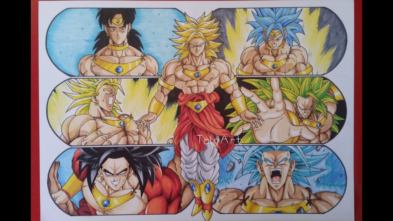 Drawing the Evolution of Broly the Legendary Super Saiyan