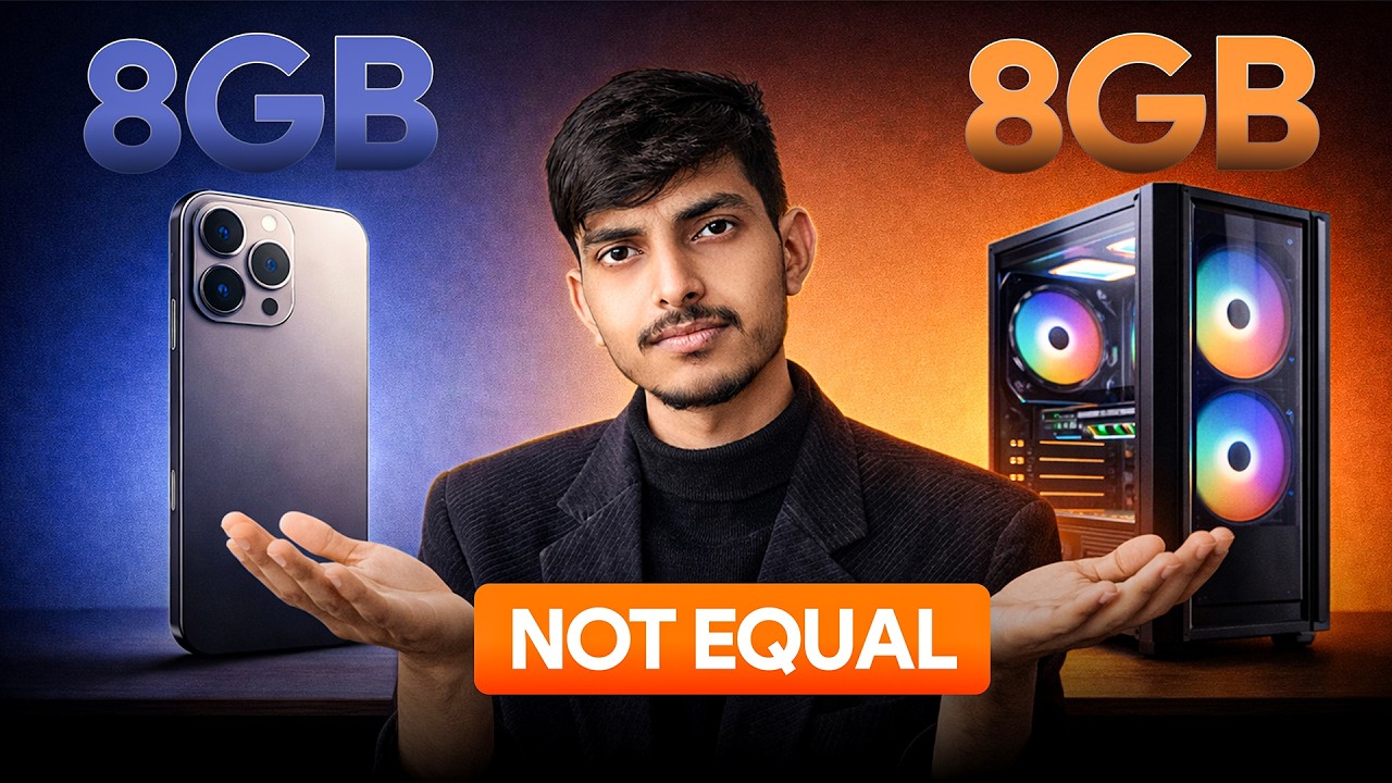 Why 8GB Mobile vs 8GB PC RAM Number Same Par Performance Alag?