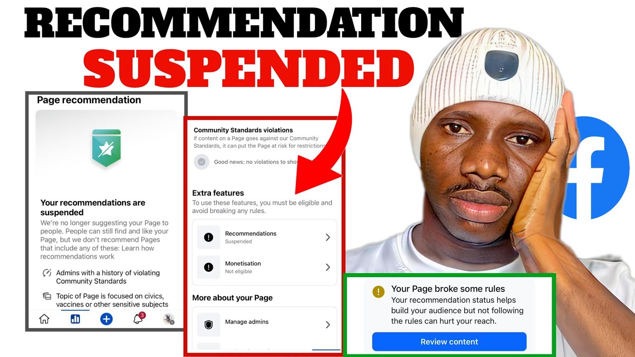 RECOMMENDATION SUSPENDED and What you Should do Immediately on Your Page