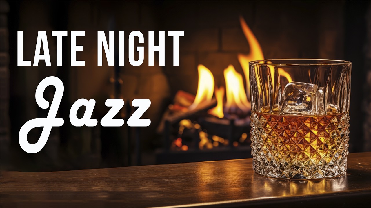🔴 LIVE Late Night Fireplace Jazz 🔥🎷 Smooth Lounge for Calm Nights & Slow Evenings