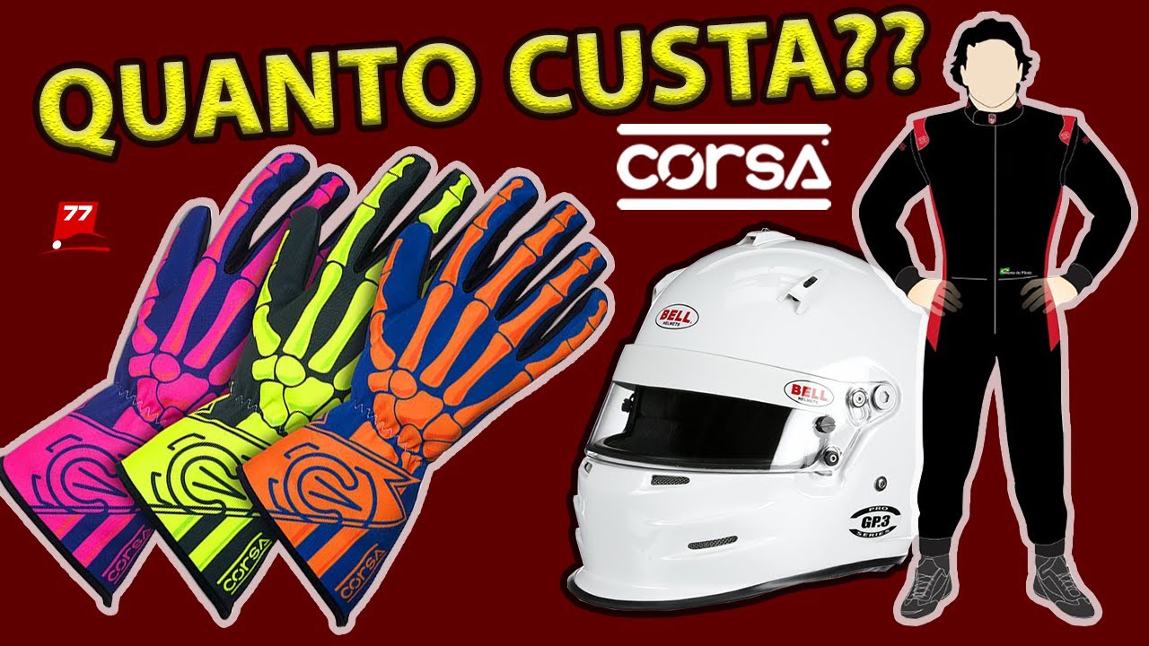 EQUIPAMENTO COMPLETO DE UM PILOTO DE AUTOMOBILISMO. QUANTO CUSTA?
