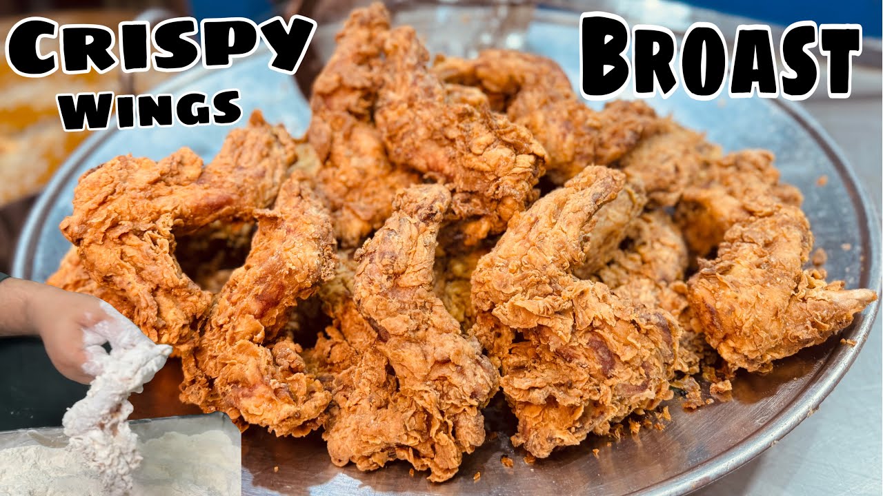 Crispy wing broast | restaurant style wing broast | recipe by Farooq ghouri