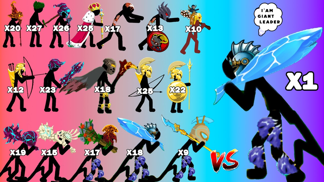 New Vip Giant Leader Vs Giant, Zombie Leader, Swordwrath, Kytchu, Giant Boss In Stick War Legacy