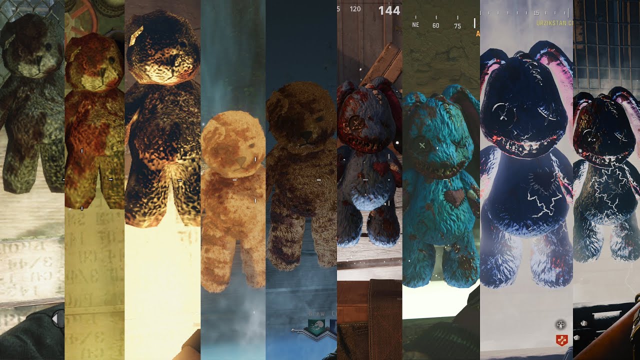 Call of Duty Zombies Teddy Bear/Mister Peeks Evolution (WAW,BO1,BO2,BO3,BO4,BOCW,VG,MW3,BO6)