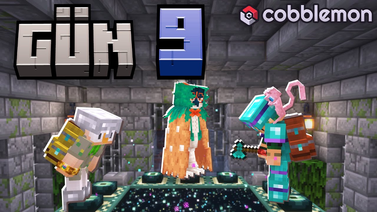 Minecraft'ta POKEMON Dünyasında 100 GÜN GEÇİRDİM! - [Gün 9]