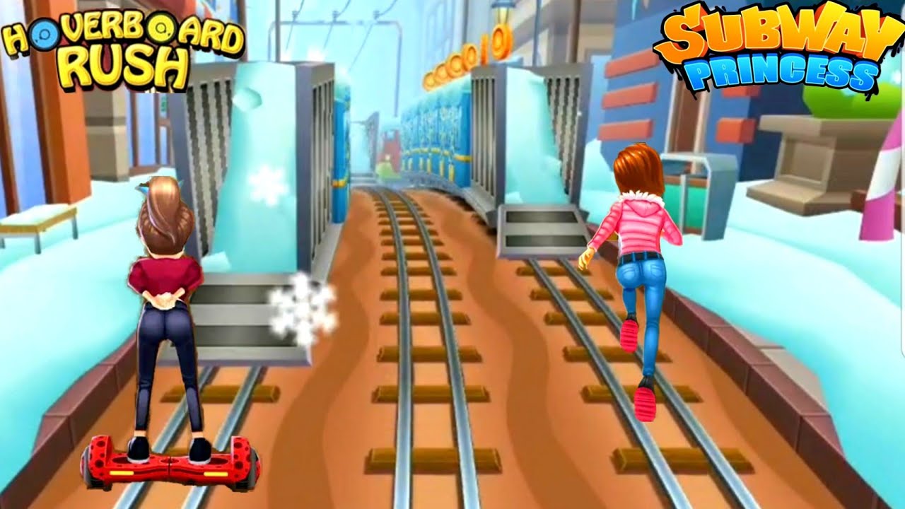 Subway Princess Runner V/S Hoverboard Rush - FUN GAME | Android/iOS Gameplay FHD