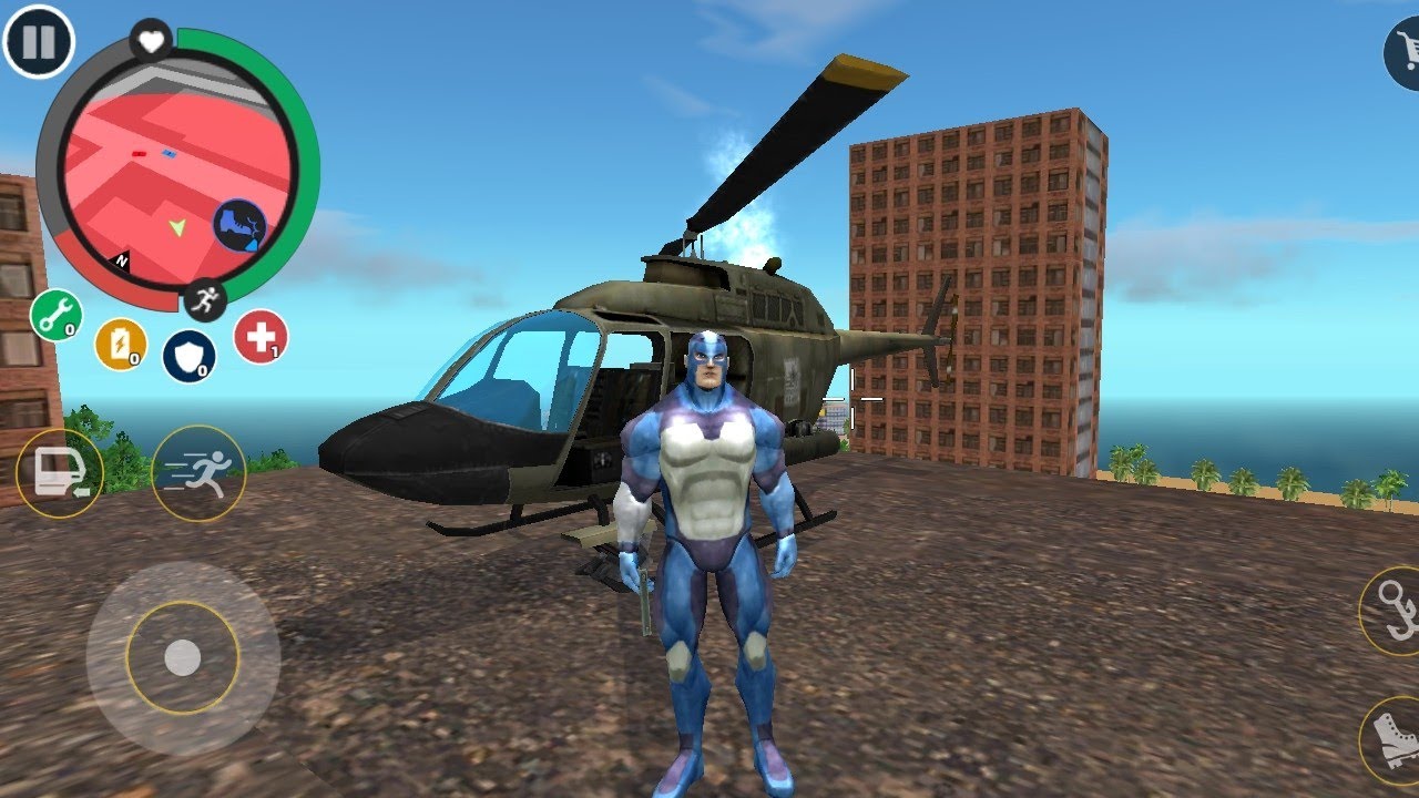 Rope Hero Game Helicopter Ride 😮 #tending #viral #gaming 