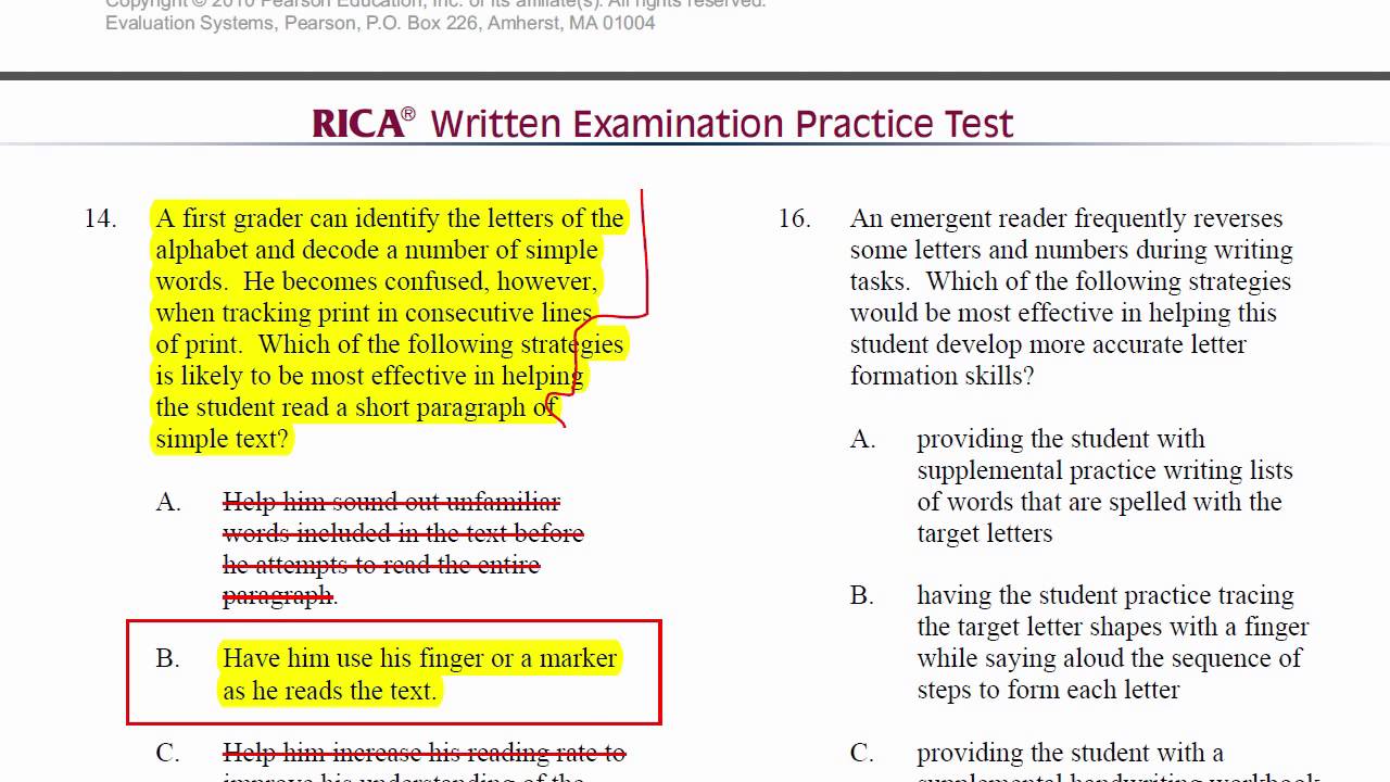 Reading Instruction Practice Test 1 - Items 11 - 21