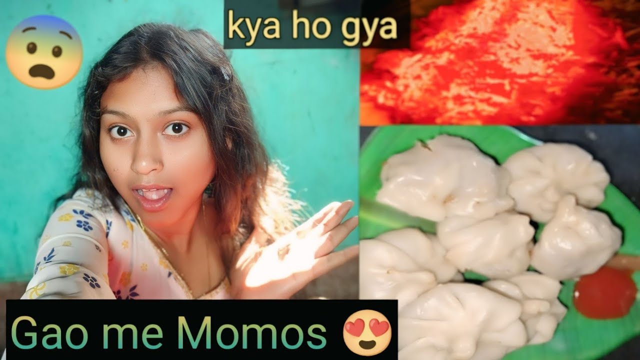 Momos bnaye 😋 | Gao me momos kaise bnta hai dekhiye | Desi vibe with Nandani 😉 #momos #youtube #vlog