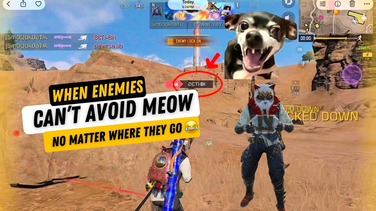 WHEN ENEMIES CANNOT AVOID MEOW IN CODMOBILE 