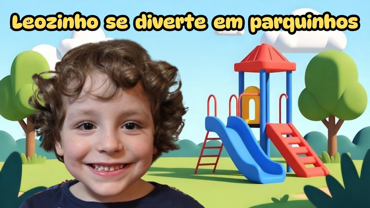 Leozinho brinca em parquinhos infantis