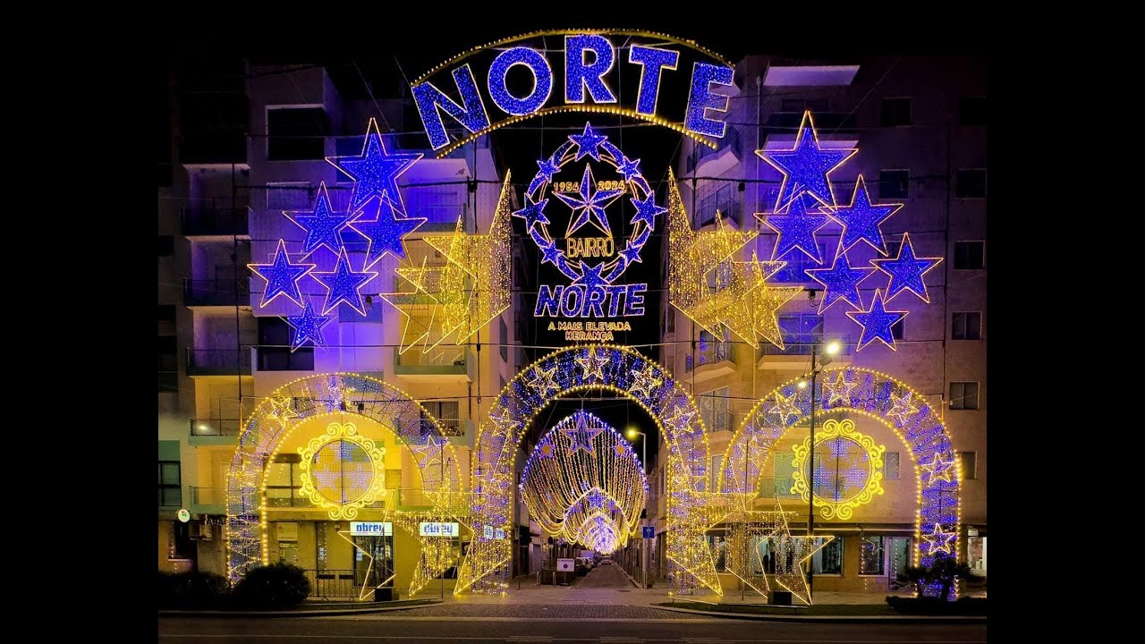 Inauguração das Iluminações Festivas '24 do Bairro Norte Campeão da Póvoa de Varzim ⭐💙🏆