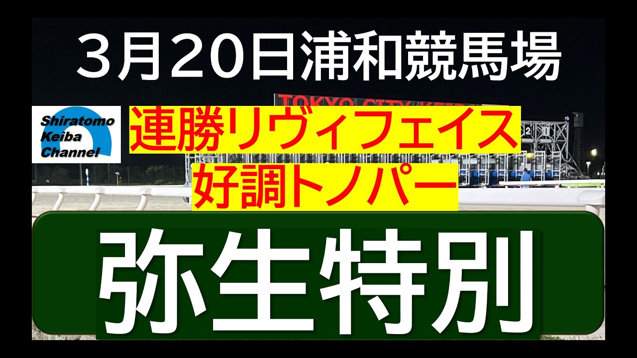 【競馬予想】弥生特別～２０２６年３月２０日 浦和競馬場 ：３－５２