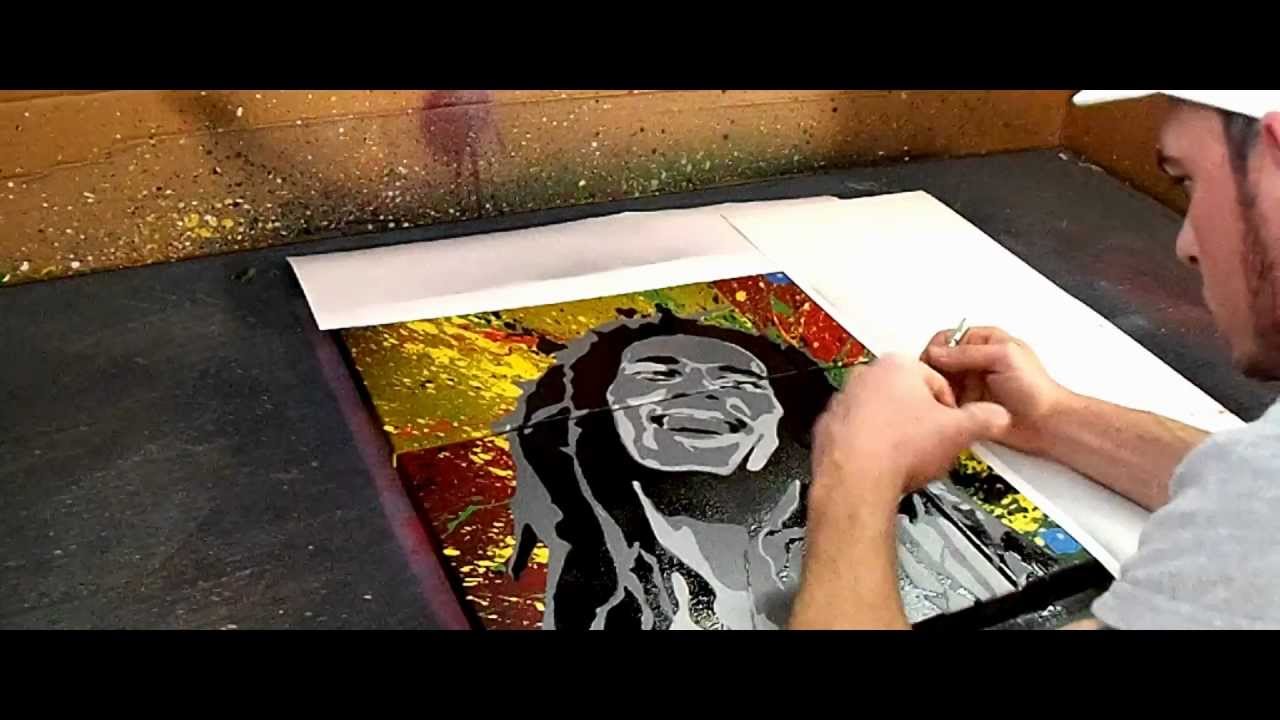 Bob Marley 4 Canvas Multilayer Stencil