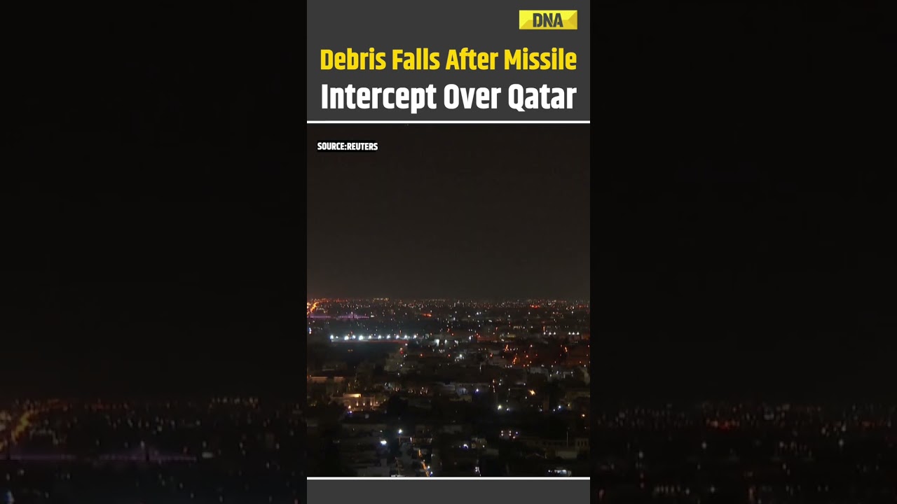 Iran Israel War: Missile Intercept Over Qatar Sends Debris Falling | Iran News | Israel Iran War
