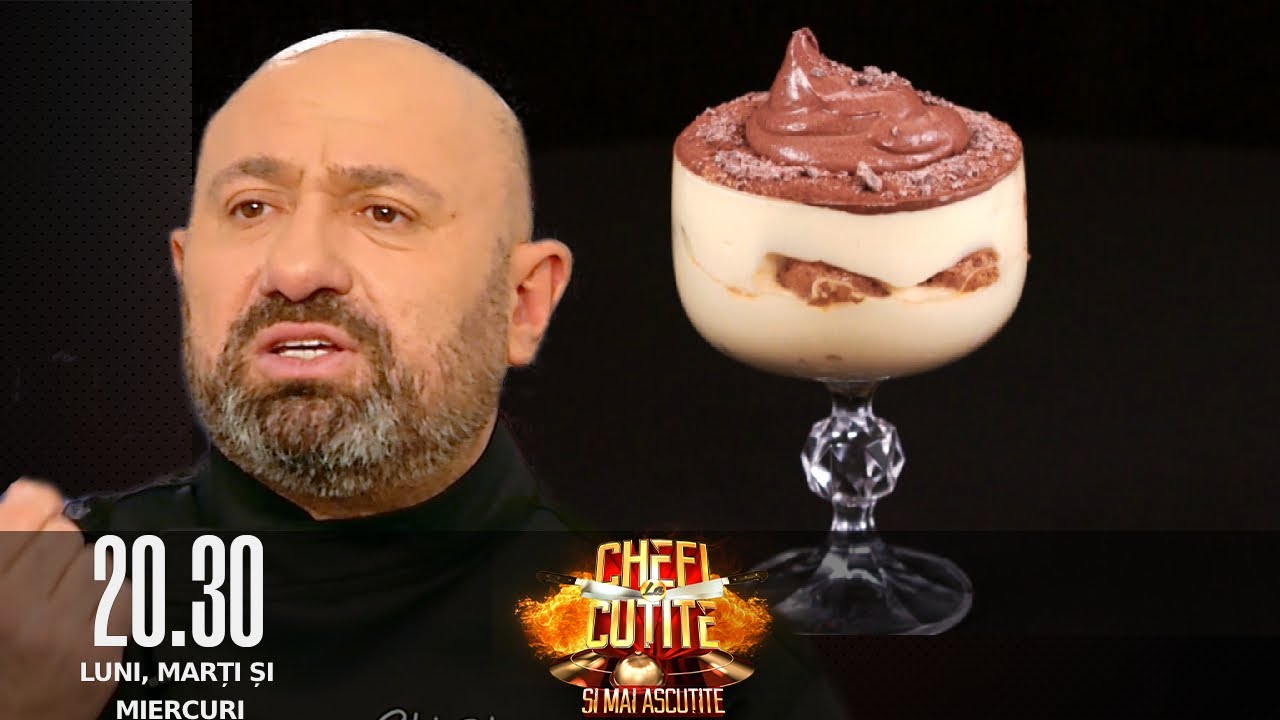 Chef Cătălin Scărlătescu prepară tiramisu cu mousse de ciocolată | Rețetă de amuletă