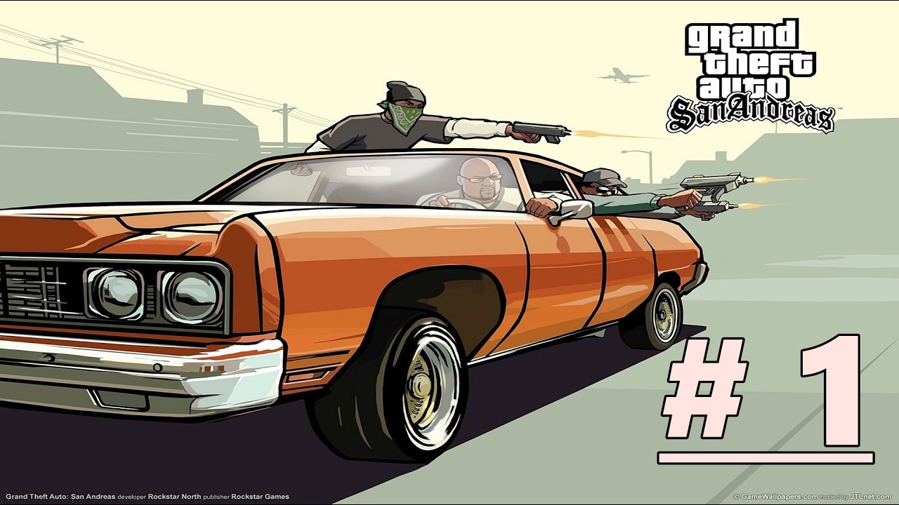 San Andreas GTA PC - CJ De novo a Grove Street - Inicio gameplay - (Legendado PT-BR )