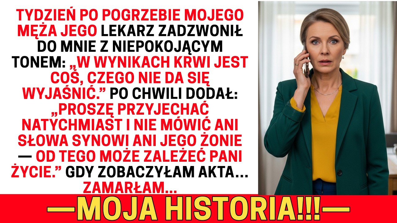 TYDZIEŃ PO POGRZEBIE MĘŻA LEKARZ ZADZWONIŁ — „PANI ŻYCIE MOŻE BYĆ ZAGROŻONE.” MÓJ SYN…