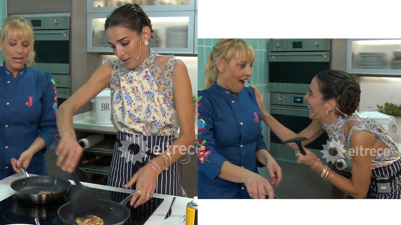 Juana Viale tomó la sartén por el mango y se animó a hacer #panqueques con Jimena Monteverde