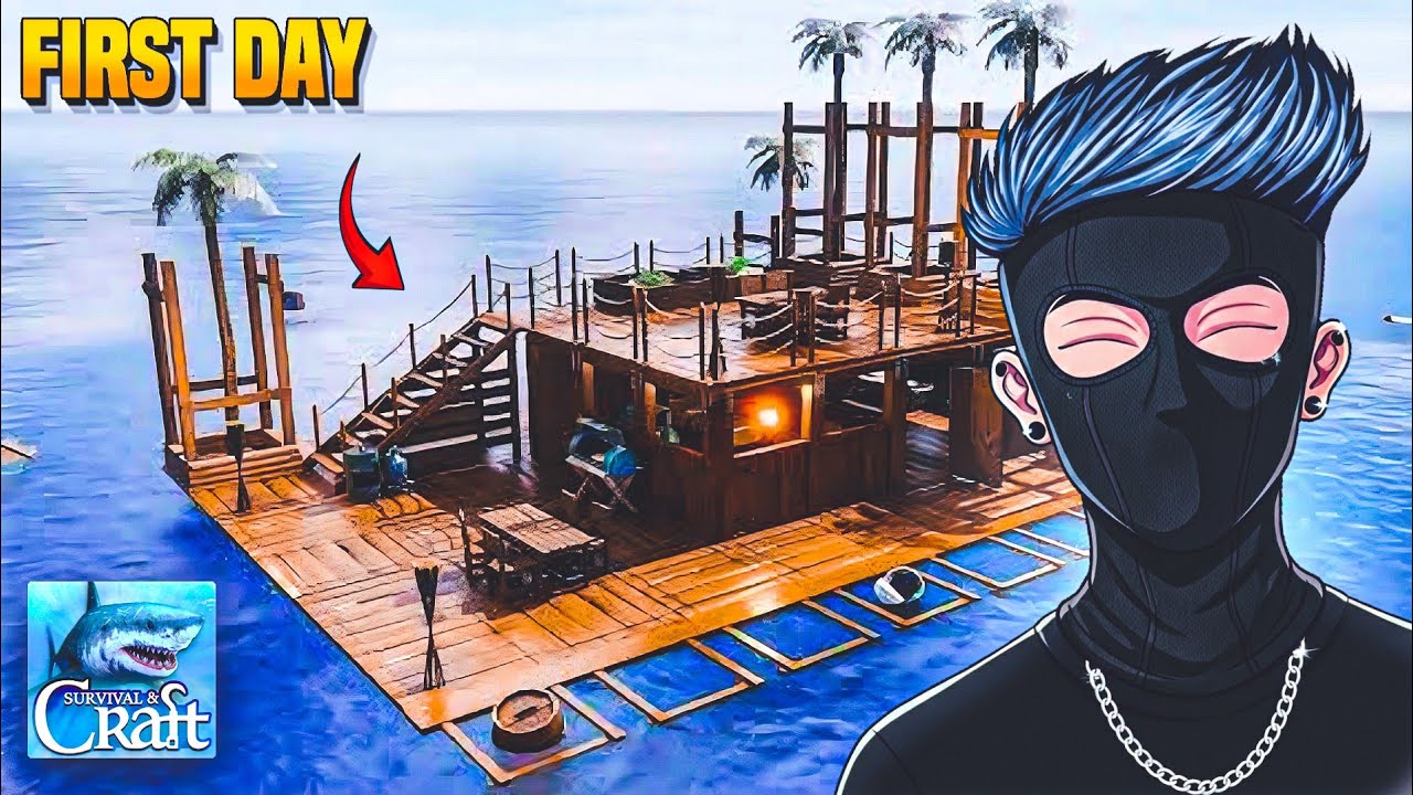 First Day Of Surviving On A Raft | Survival And Craft Multiplayer 
