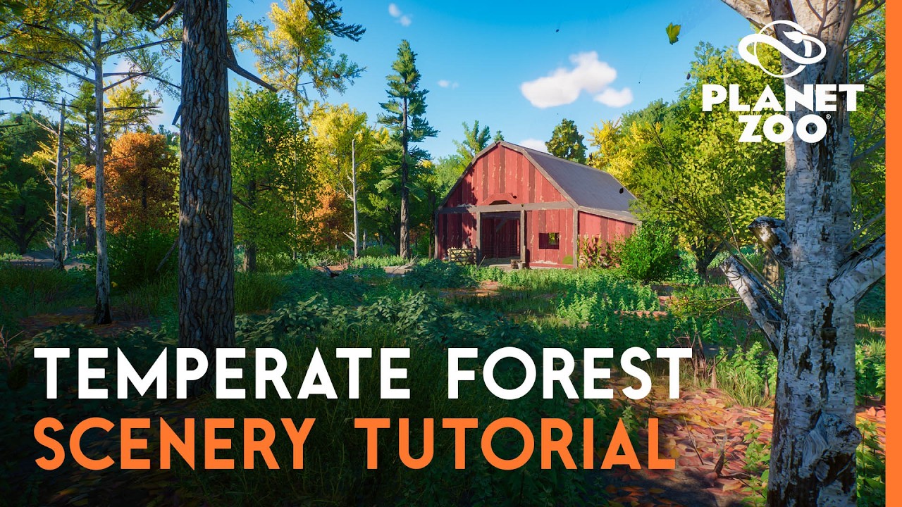 🍂 How to make a Cozy Autumn forest in Planet Zoo - TUTORIAL