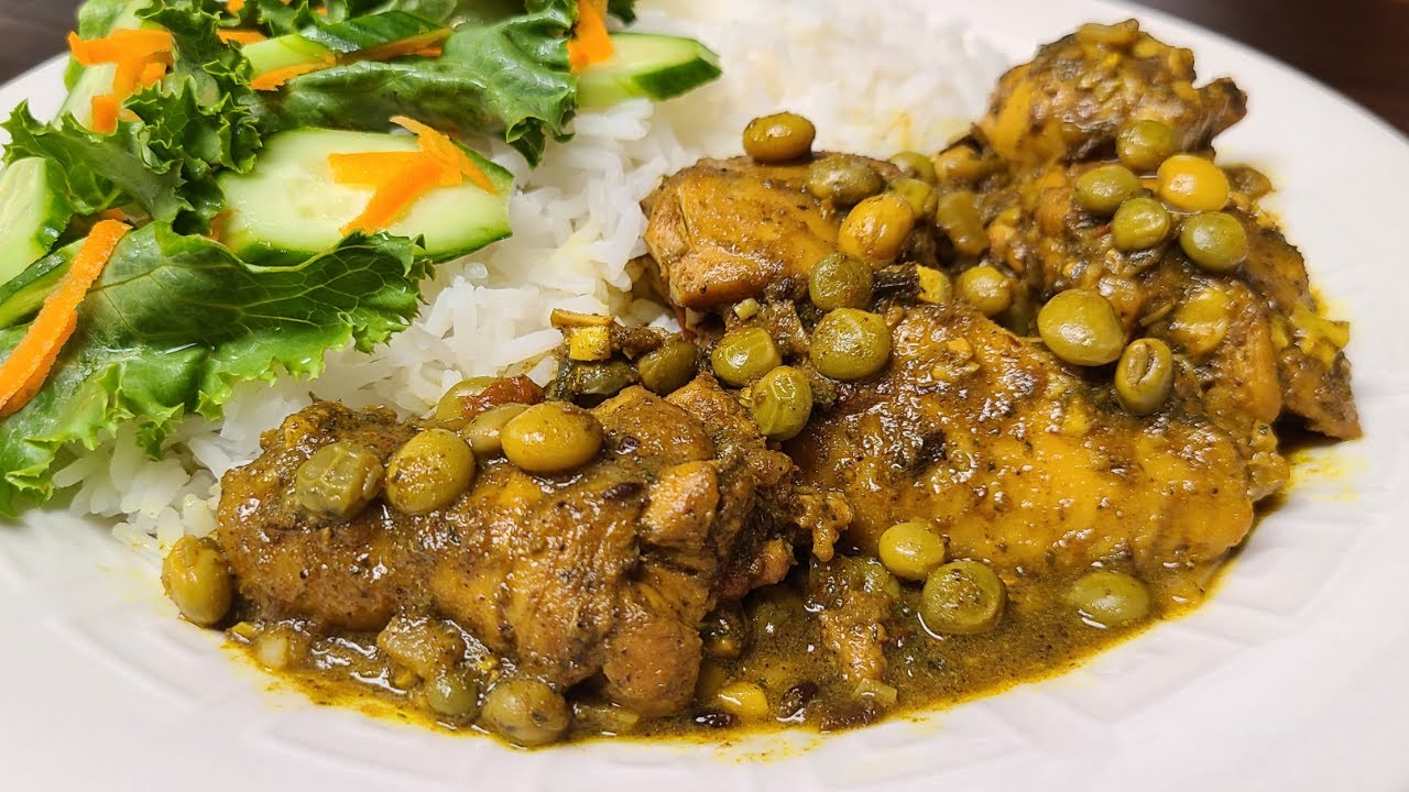 How to make Trini Curried Chicken with Pigeon Peas - Episode 1056
