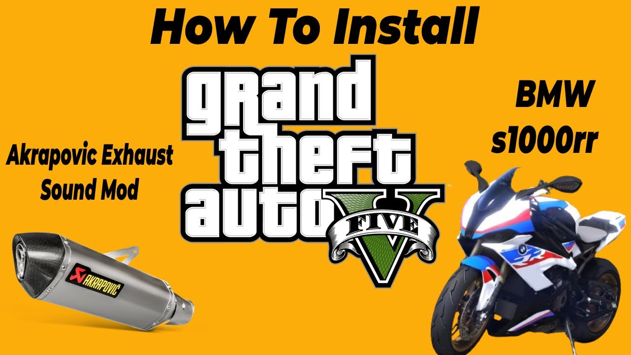 How To Install Bmw s1000rr Mod In GTA V | Installing Akrapovic Sound Mod | 2024