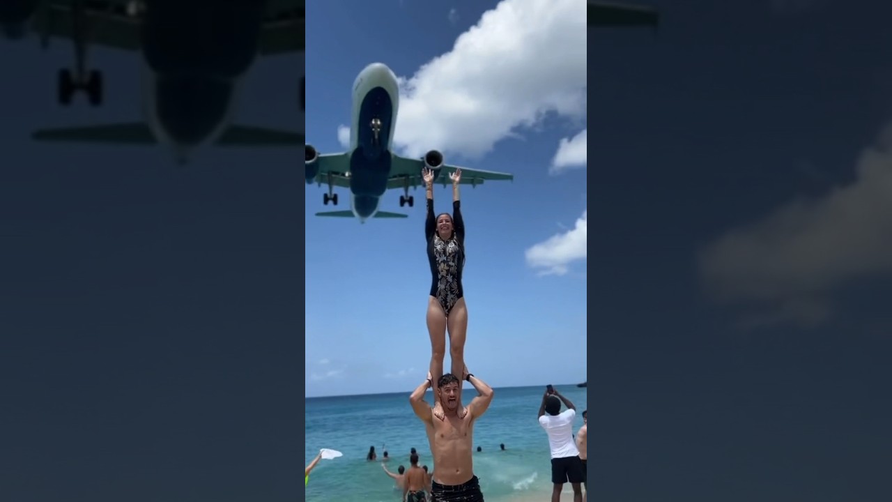Trying to TOUCH airplane wheels on landing!